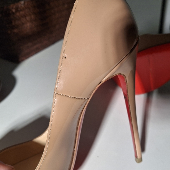 Christian Louboutin Red Bottom Nude Heels - Picture 10 of 12